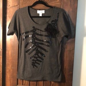 Grey sequin Top